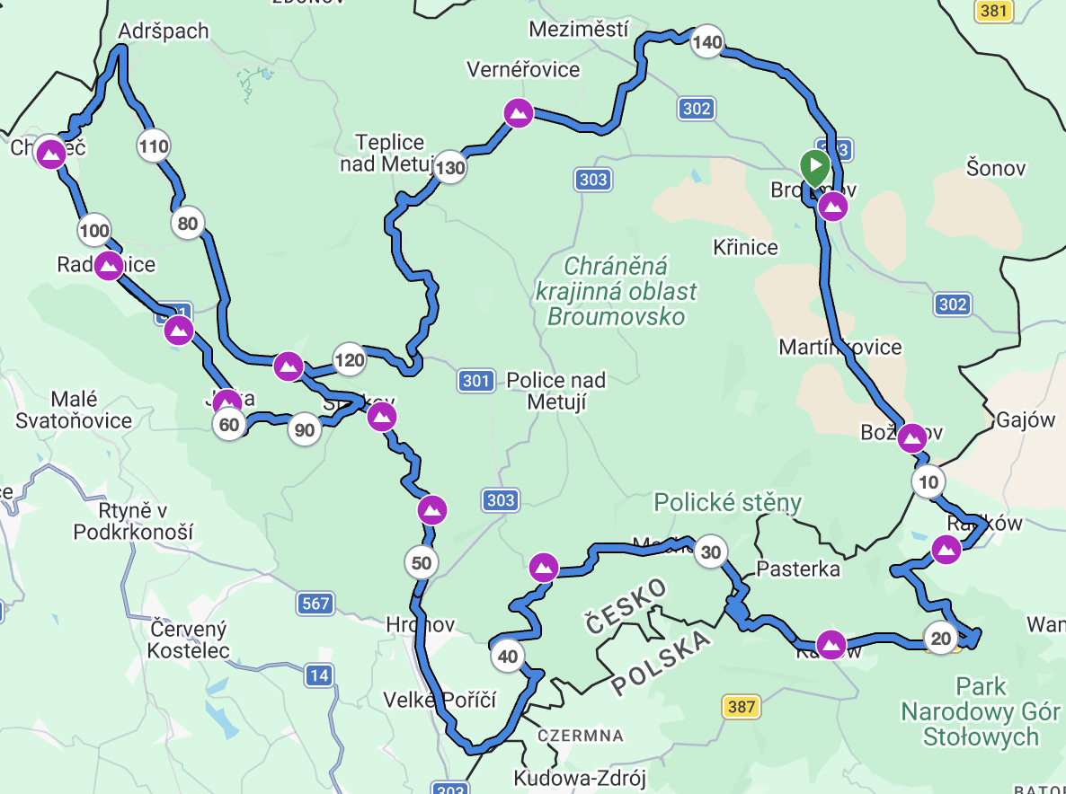 Granfondo mapa