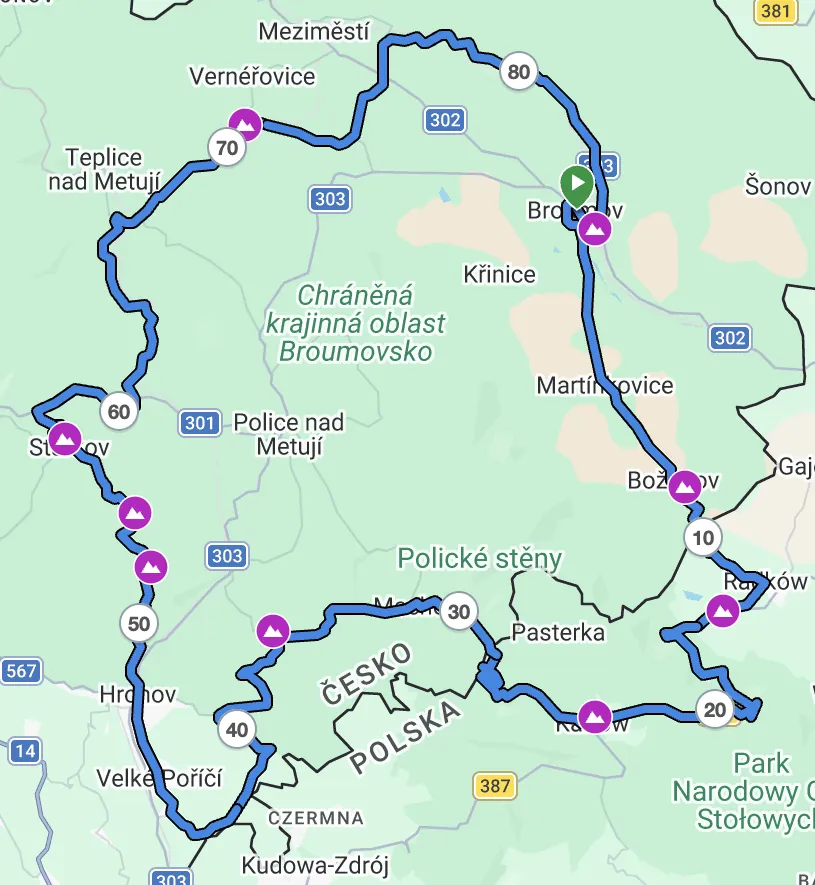 Mediofondo – mapa